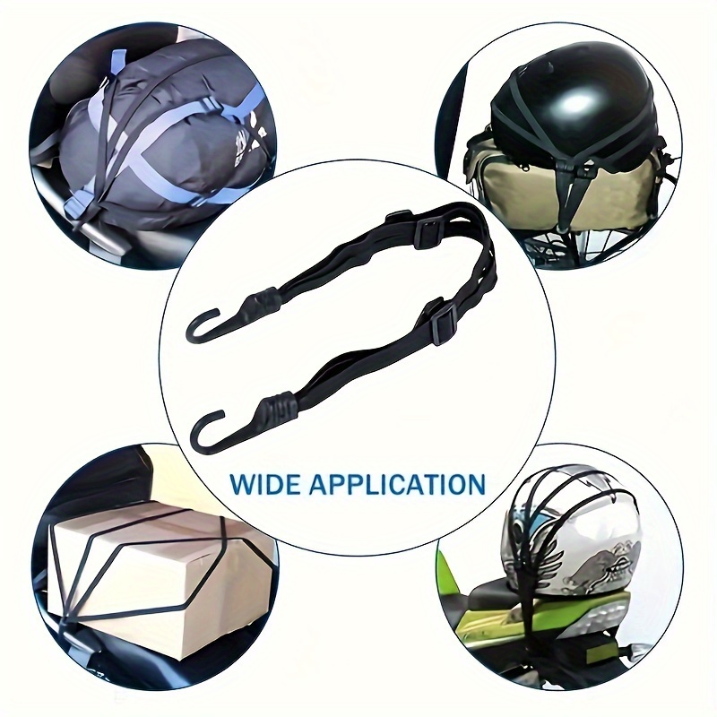 Universal 23.62inch Motorcycle Luggage Strap Moto Helmet Gear Fixed Elastic  Buckle Rope High Strength Stretchable Protection