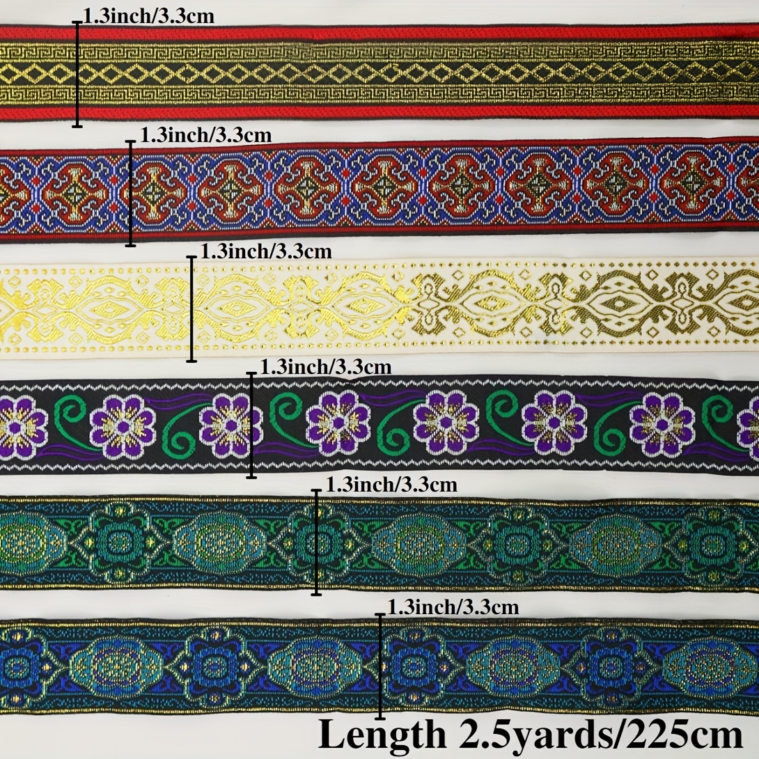 1 Yard Jacquard Ribbon Trim Embroidered Ribbon Trim For Home - Temu New  Zealand