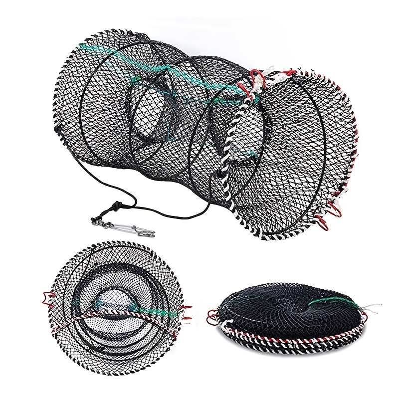 Fishing Catch Cage Versatile Foldable Fishing Trap Net Catch Minnow  Crayfish Shrimp with This Collapsible 6/8-hole