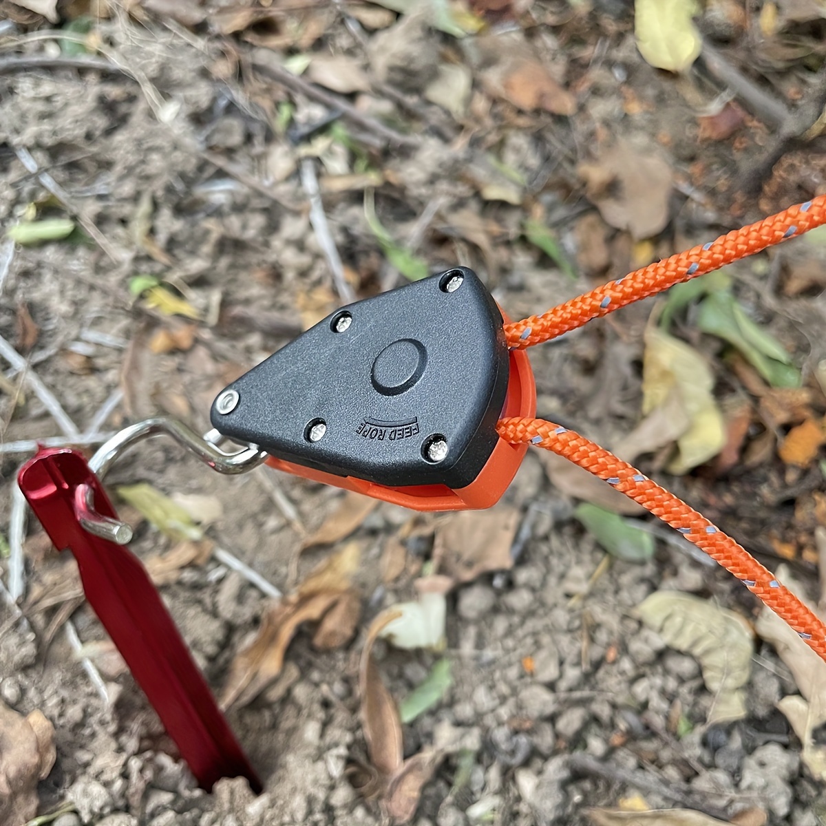 Outdoor Canopy Fixed Wind Rope Tent Rope Tensioner Windproof Rope With  Metal Pulley Adjustable Reflective Rope, Shop On Temu And start Saving