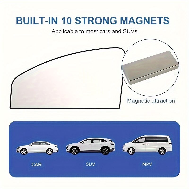 Car Magnetic Full Blackout SunShade Vorhänge Auto Seitenfenster