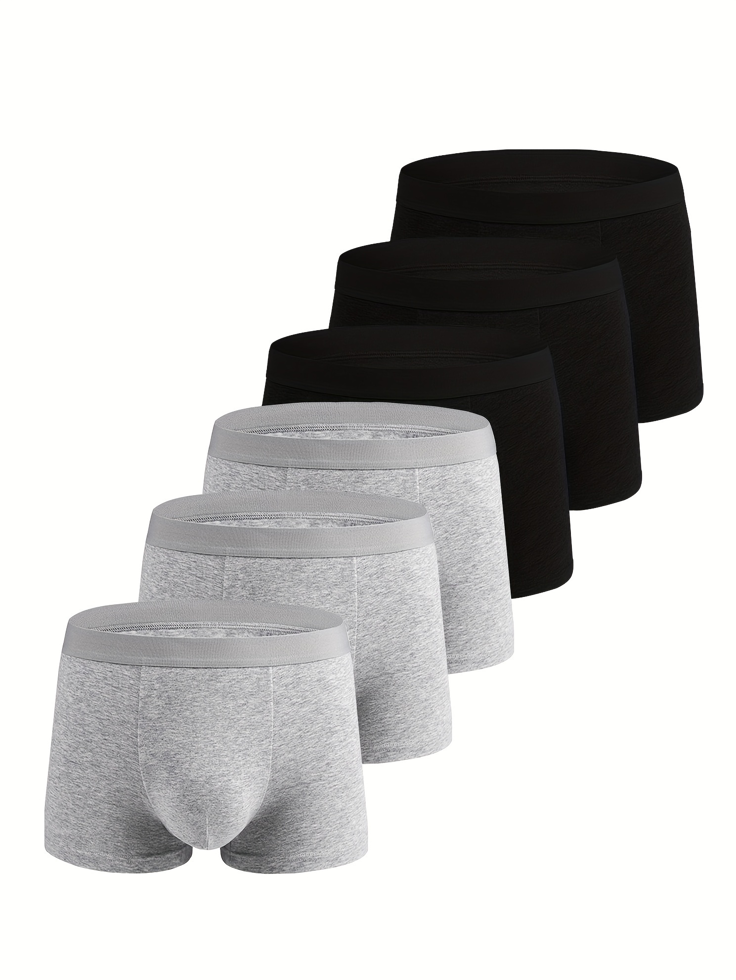 Men's Breathable Comfortable Soft Stretchy Plain Color Boxer - Temu