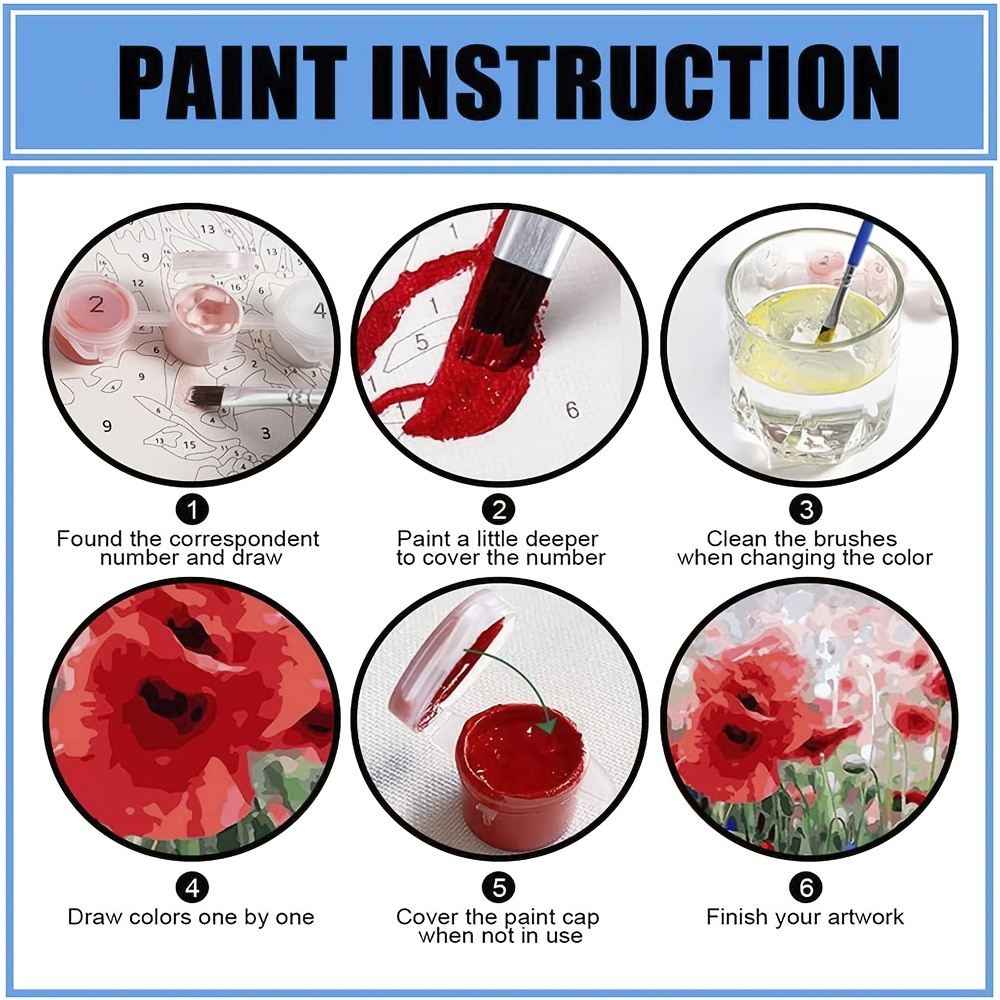 Diy Oil Painting Paint Numbers Kit Adults Beginners Cartoon - Temu