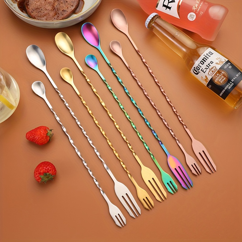 1Pcs 304 Stainless Steel Creative Coffee Spoon Stirring Spoon Bar