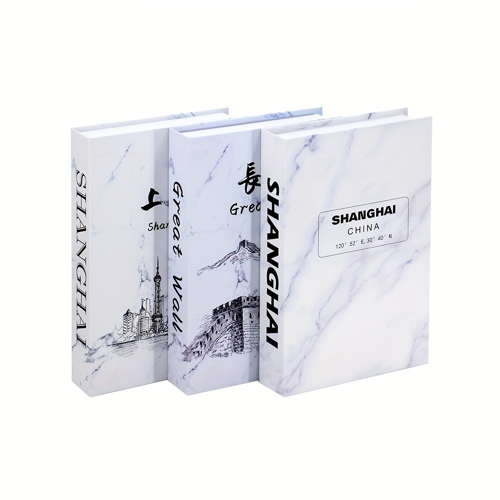Libros decorativos – 4 piezas de decoración de libros de moda para hogares  elegantes y refinados – Libros falsos de primera calidad sin páginas –