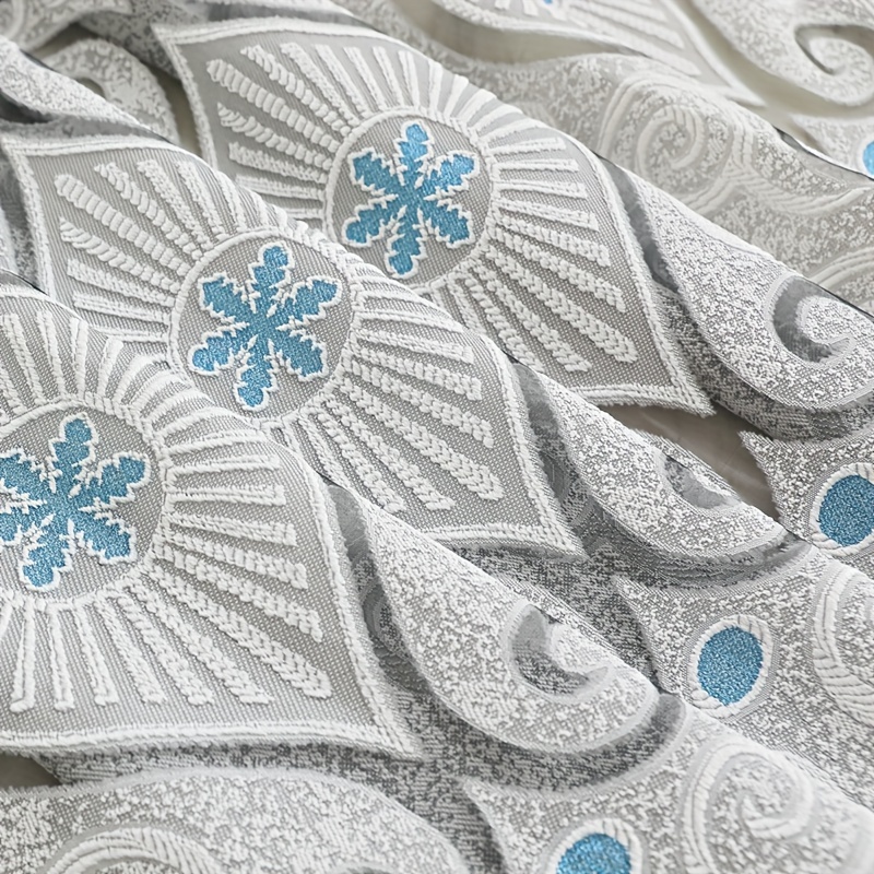 TEMU 1pc Of Elegant European-style Jacquard Curtains Suitable For The Living Room, Bedroom, Study, And Kitchen - Home Decoration.