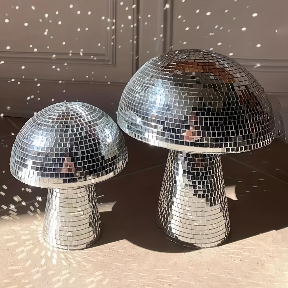 1pc Mushroom Disco Ball Mirror Glass Brick Mushroom Home Decor Tabletop Decoration Find Great