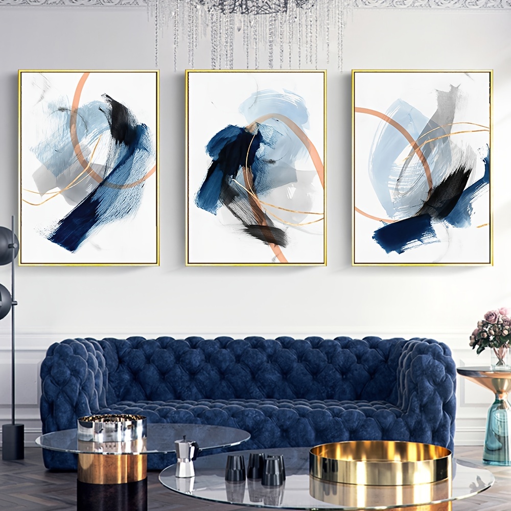 Blue and Gold Wall Art  Paintings, Drawings & Photograph Art Prints