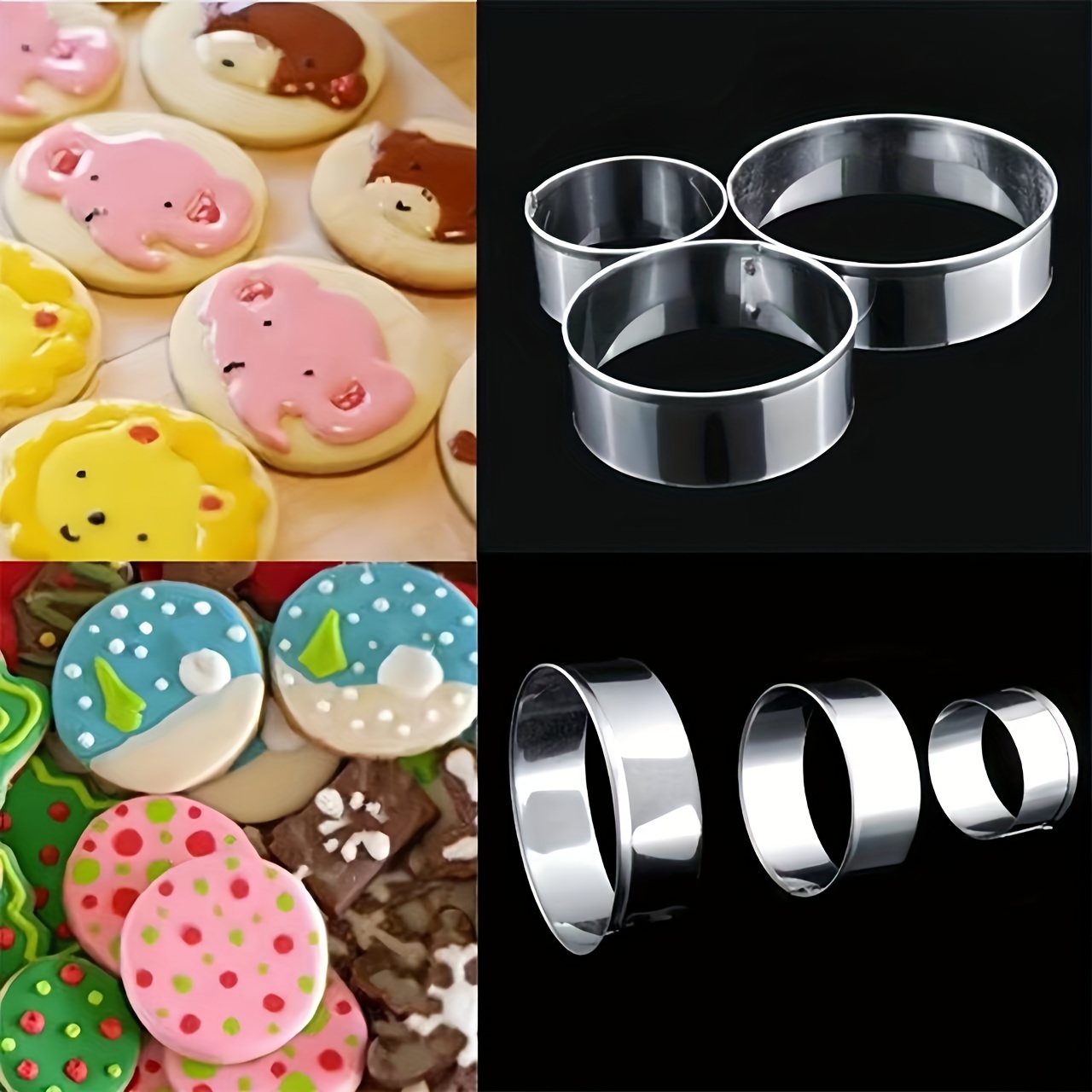 Round Fondant Cookie Pastry Cutter Set