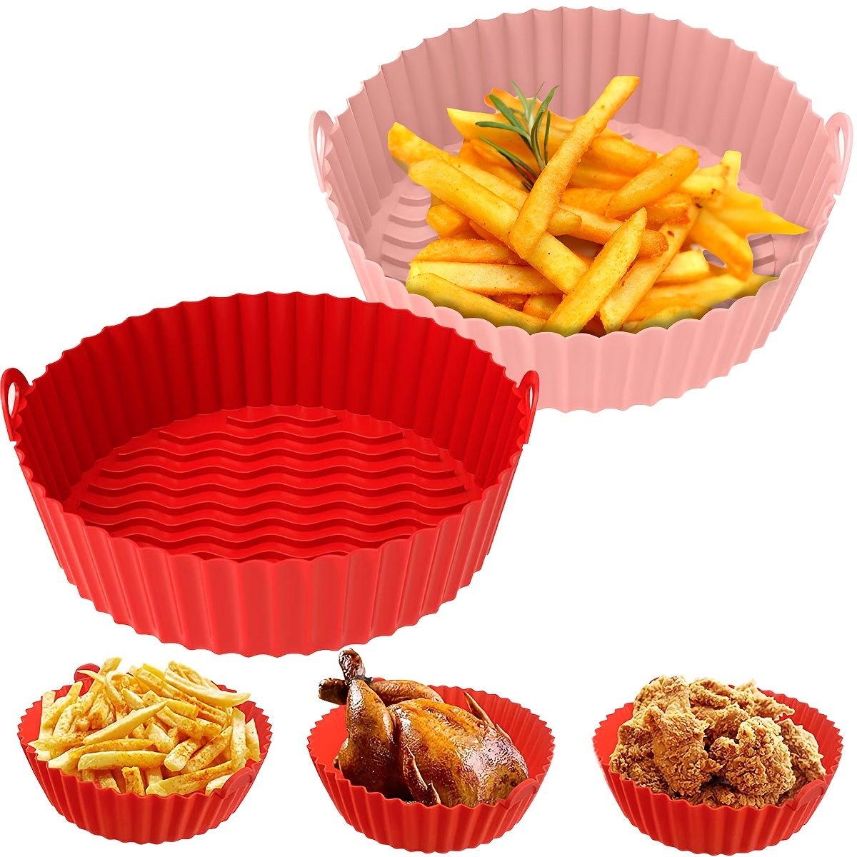 2x Reusable Silicone Air Fryer Liners