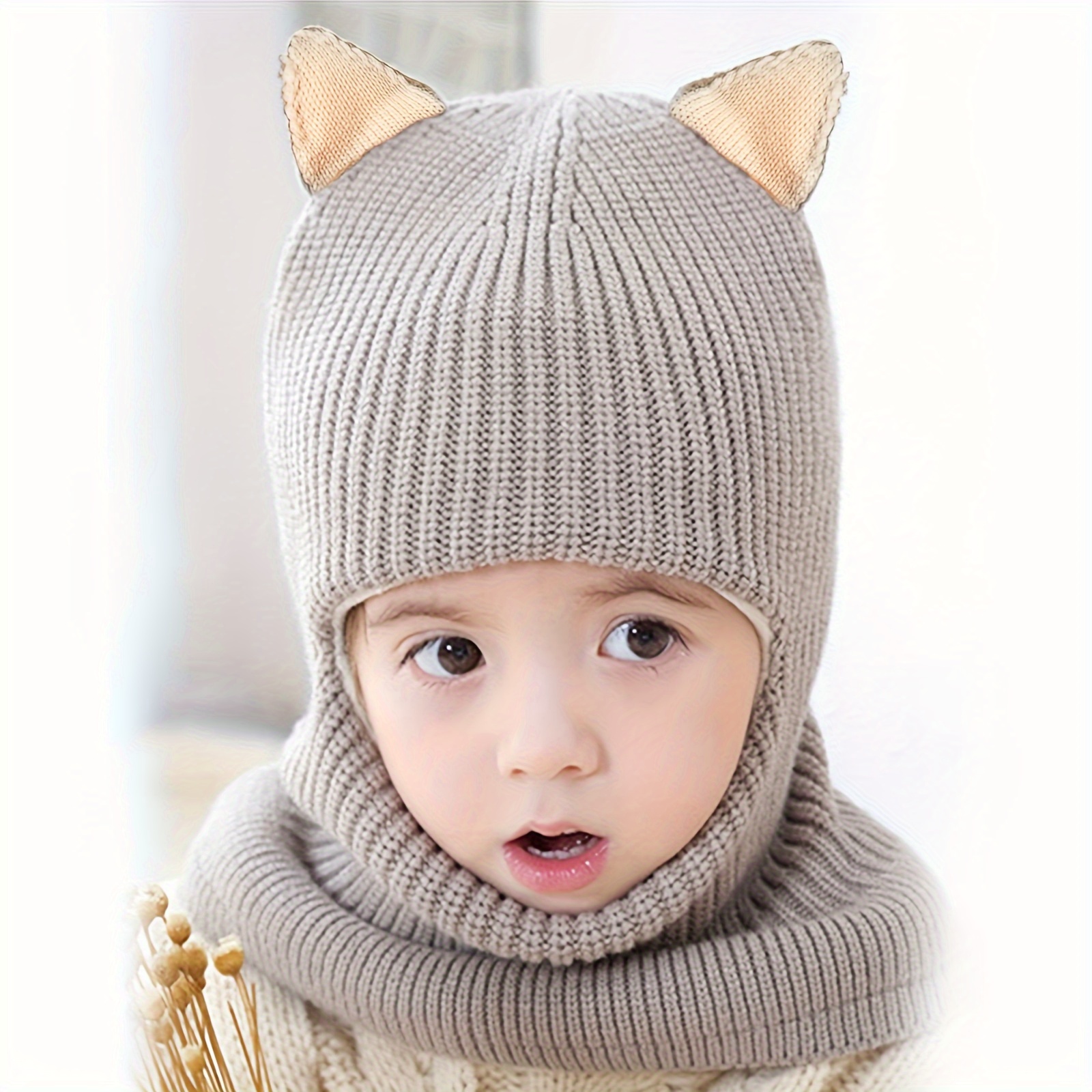 1 Gorro Invierno Bebé Forro Polar Orejeras Niñas Niños - Temu