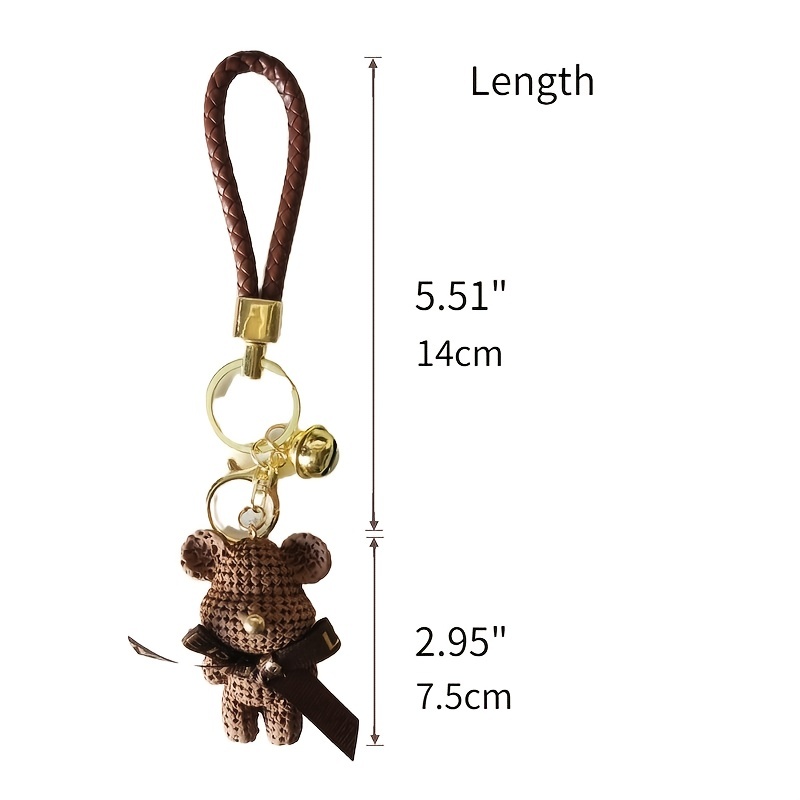 CUNXIN Key Accessories Key Holder Bag Key Pendant Car Key Charms Doll Keychain Cartoon Bear Ornaments Bear Key Ring Key Fob Couple Keychain Colorful Bear