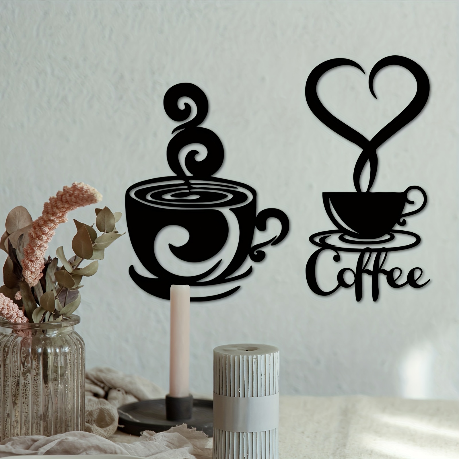 Coffee Cup Metal Wall Art, Kitchen & Home Decor