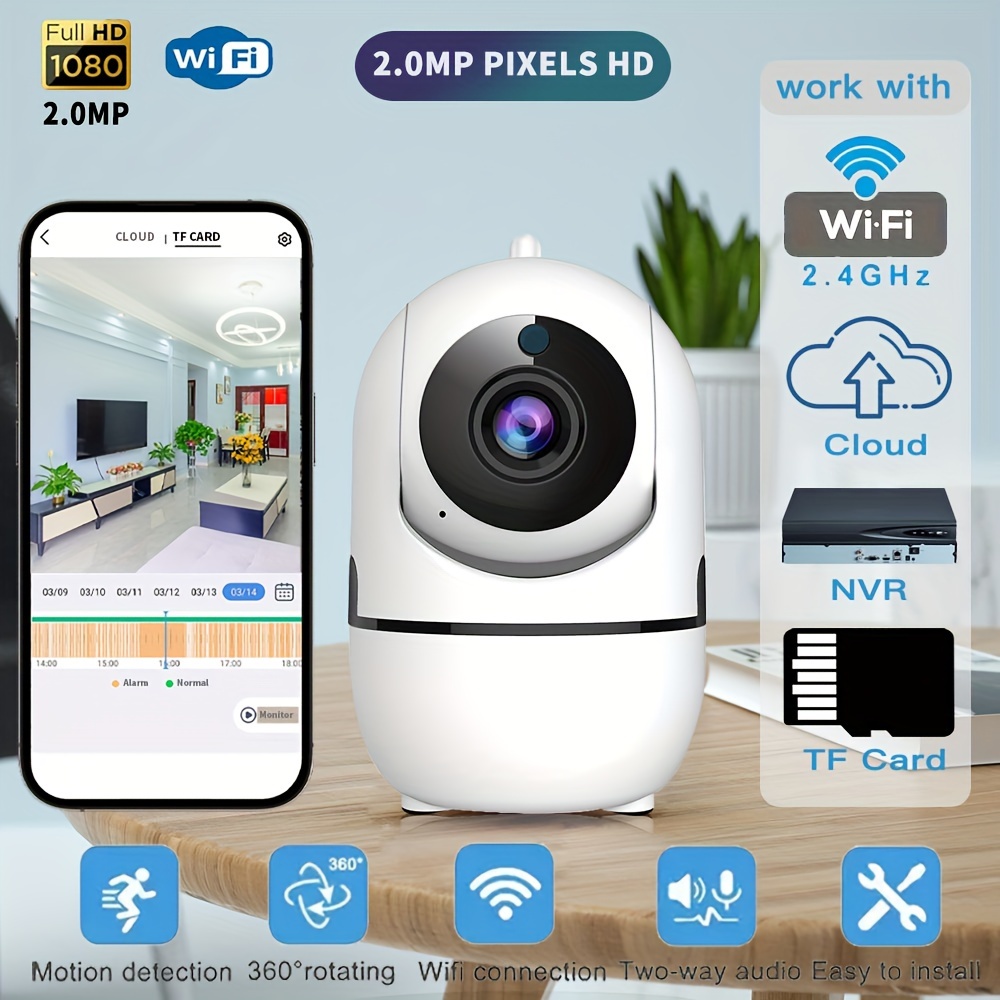  Cámara espía más pequeña, detector de cámara oculta, HD1080P  cámaras inalámbricas Wifi para cámara de seguridad para el hogar con visión  nocturna, detección de movimiento humano AI, almacenamiento en la nube