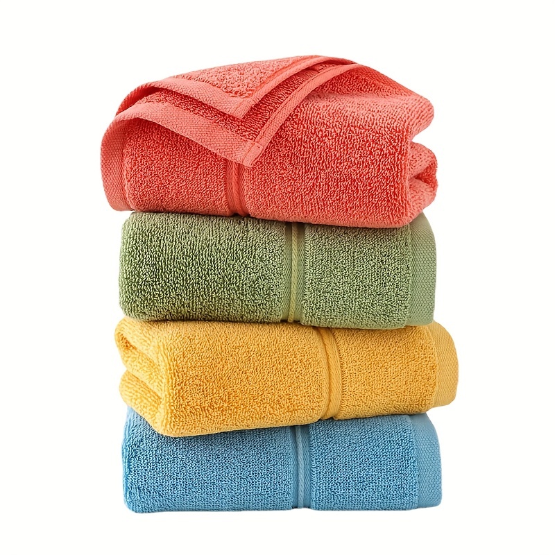 SUTERA - Juego de 4 toallas de lavado extra absorbentes de hilo plateado -  Paquete de 4 toallas blancas - 100% algodón cultivado en CA - Tela de lujo
