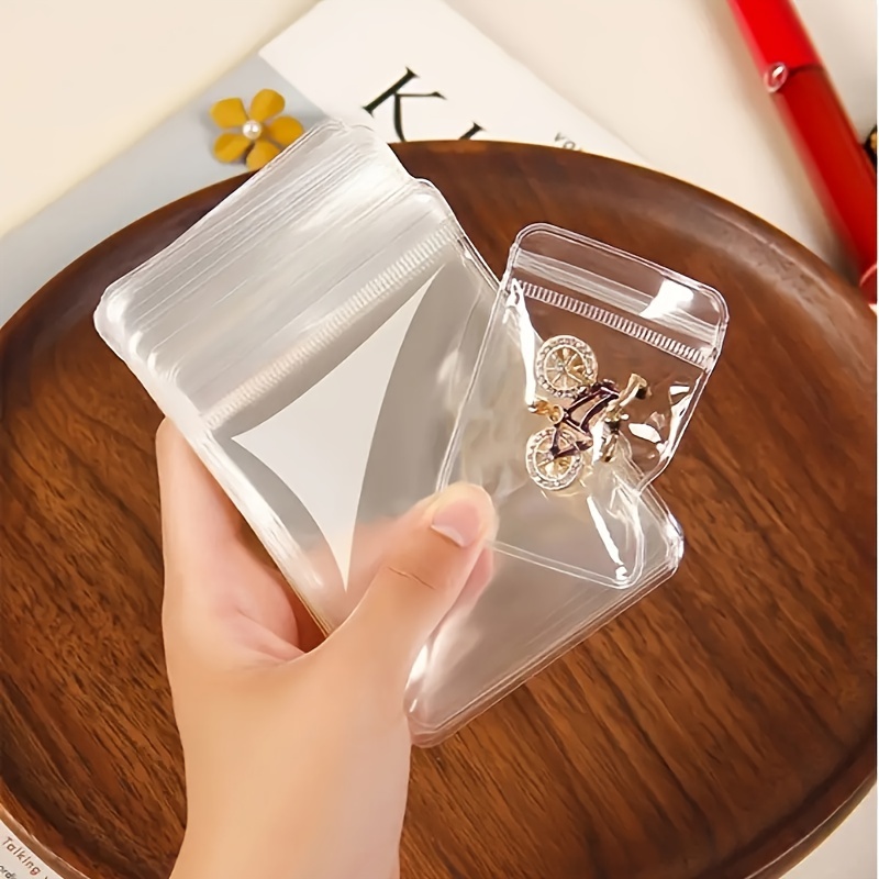 10pcs Clear Jewelry Storage Bags, Portable Plastic Pouches For Packaging  Jewelry Rings Earrings Necklace