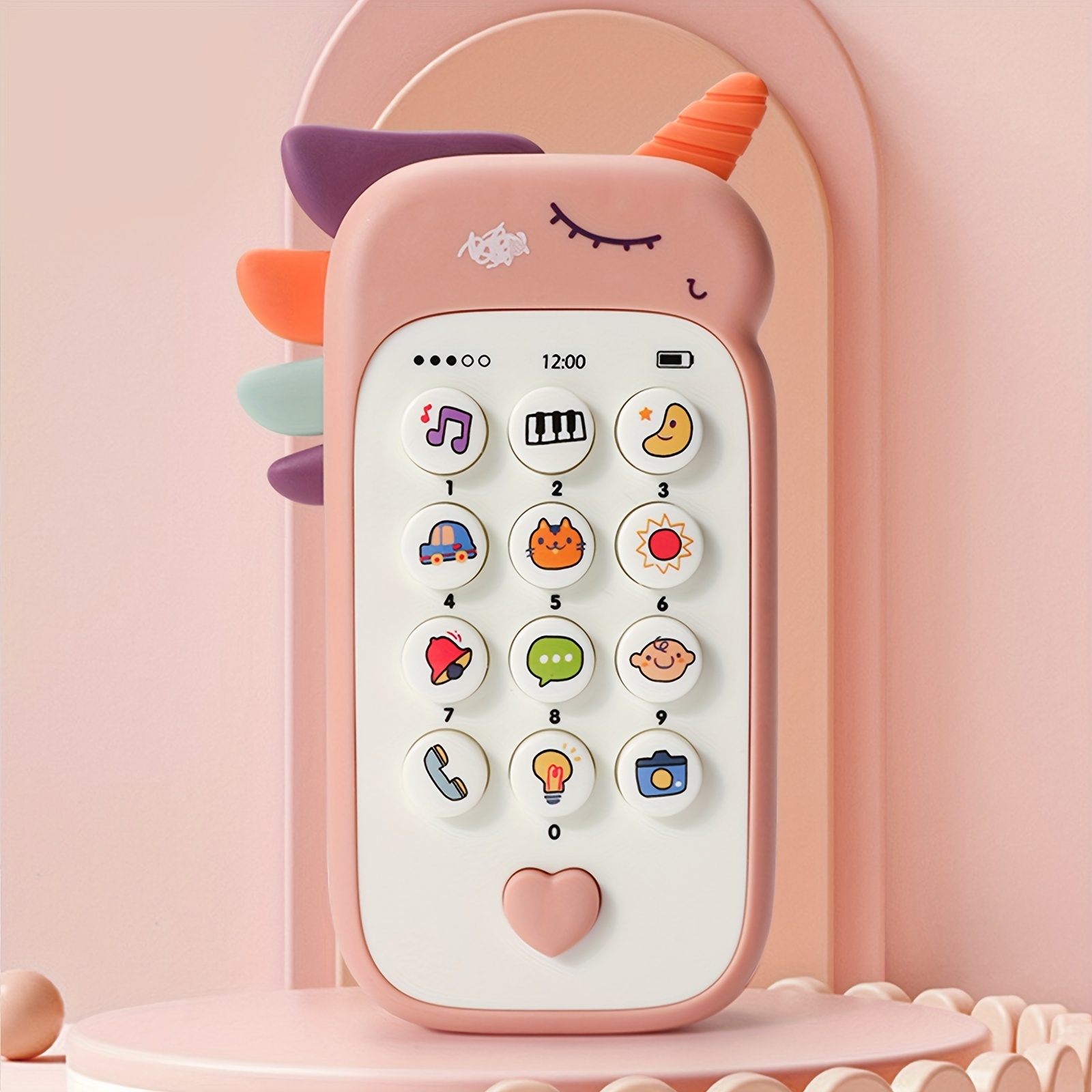 Cartoon Baby Phone Toy Music Sound Telephone Sleeping Toys - Temu