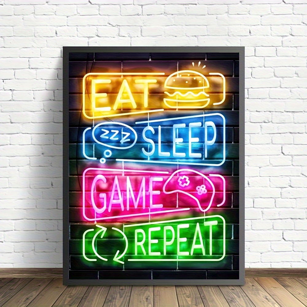 Retro Game Poster Canvas Painting Gaming Art Print Gamer Posters And Prints  Nordic Wall Picture For Playroom Boy Room Decoration