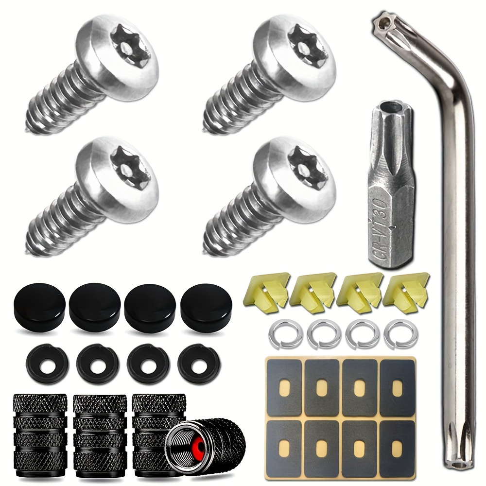Anti Theft License Plate Screws 1 4 M6 Stainless Steel Bolts Fasteners Kits  For Car Tag Frame Holder Tamper Resistant Self Tapping Mounting Bolts, Quick & Secure Online Checkout