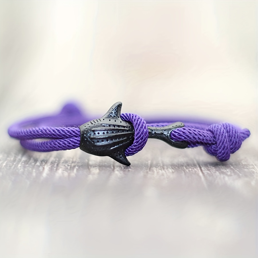Boho Handmade Milan Rope Bracelet Charms Whale Shark Braclet - Temu