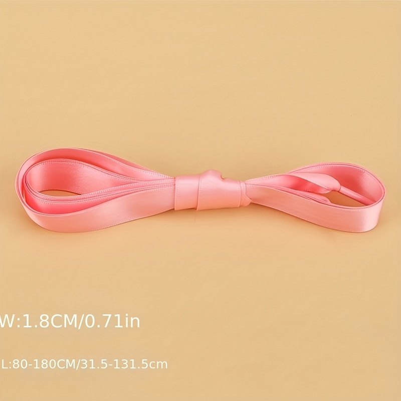 Thick Pink Satin Ribbon Shoelaces Laces