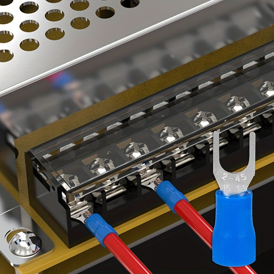 Hoteam Kit de conectores de cable eléctrico aislados, 1200 piezas,  terminales de crimpado de cable, anillo, pala, tenedor de desconexión  rápida, kit