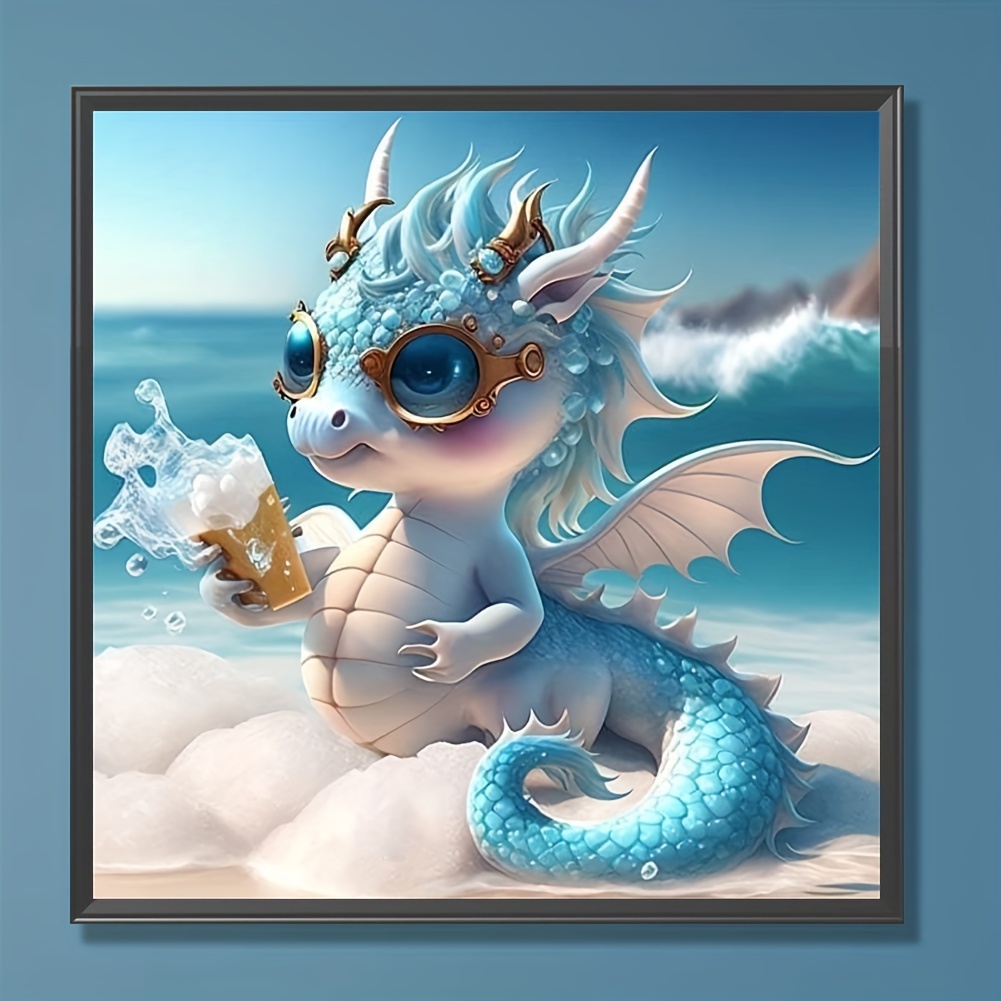 5D Adult Diamond Painting, Naughty Dragon Craft Cross Stitch Diamond  Painting Kits, Suitable for Beginners Animal Dragon Handmade DIY Holiday  Gift or