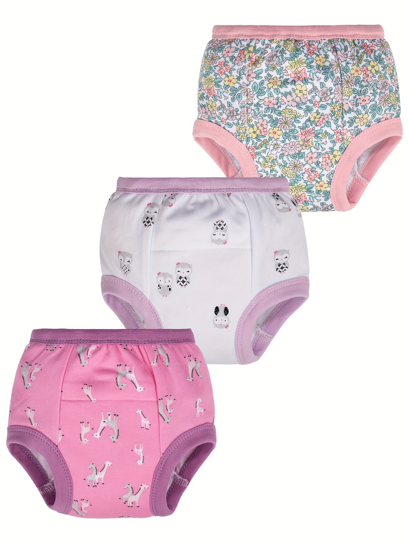 3pcs diaper pants cute training pants washable 6 layer cloth diaper cloth diapers breathable cotton diapers details 0