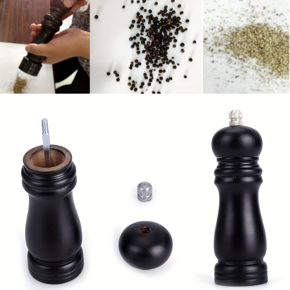 Pepper Grinder, Household Sea Salt Ginder, Wooden Spice Grinder, Manual  Pepper Mill, Spice Crusher, Reusable Spice Bottle For Bbq Picnic Camping,  Kitchen Gadgets, Halloween Gifts, Chrismas Gifts, Dorm Essentials, Back To  School