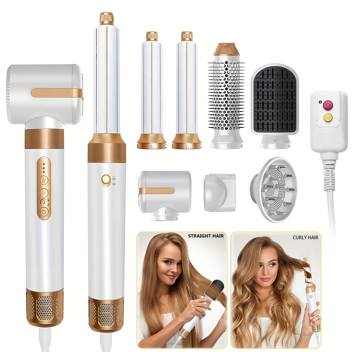 Hair Dryer Brush Hair Styler 5 in 1 Hot Air Brush Set Automatic Hair  Curling Cepillo Secador De Pelo Profesional 5 En 1 - AliExpress