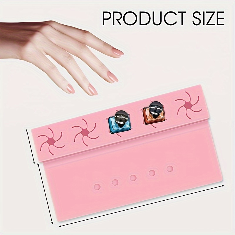 Nail Polish Holder Silicone Fingernail Painting Tools 1 - Temu