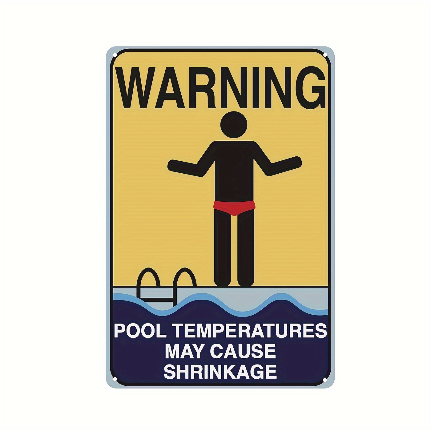 

Pool Shrinkage 12"x8" Aluminum Funny Pool Sign Indoor Outdoor Shower Sign Home Novelty Decor Eid Al-adha Mubarak