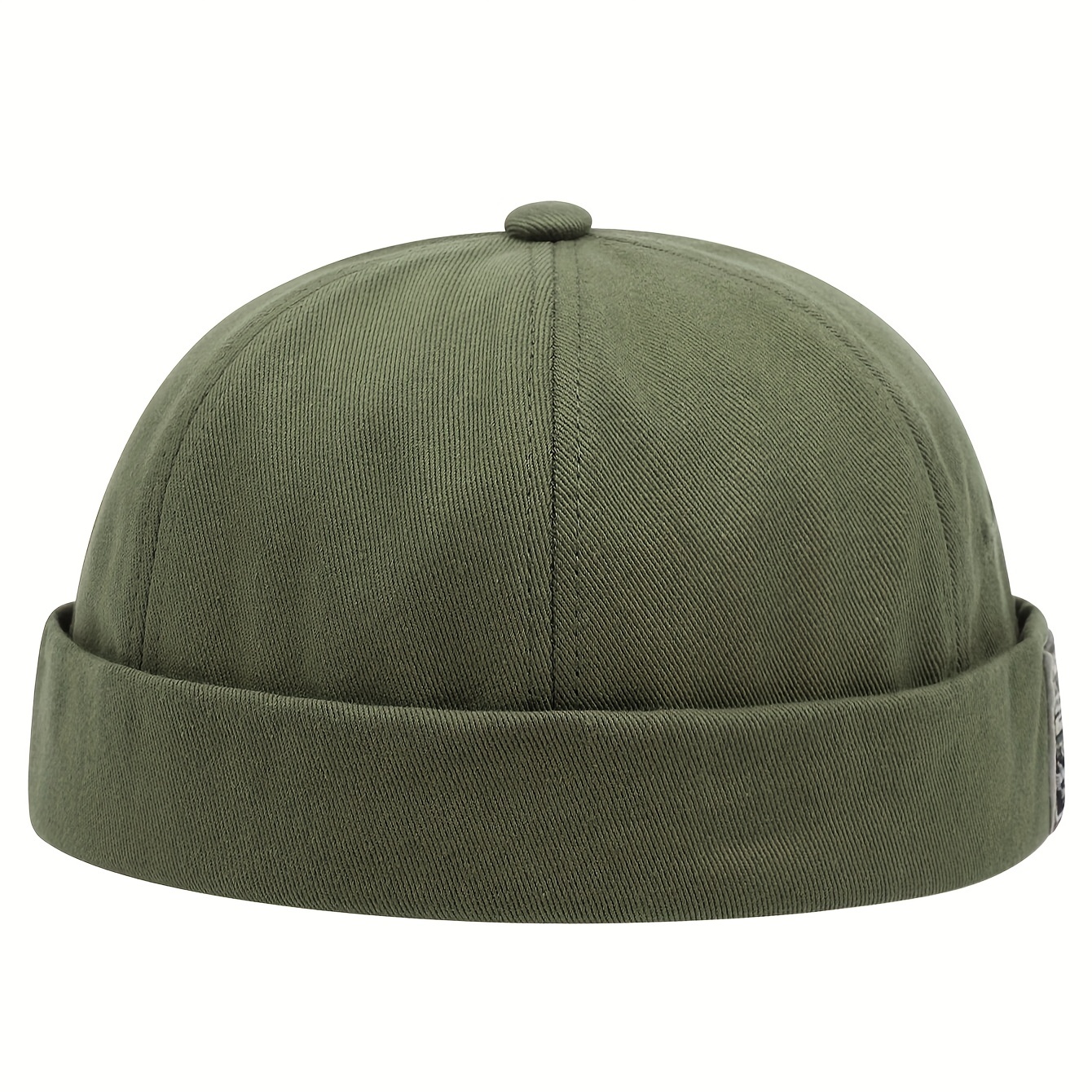 1pc Letter Denim Mens Fashion Melon Leather Hat Beanie Hat
