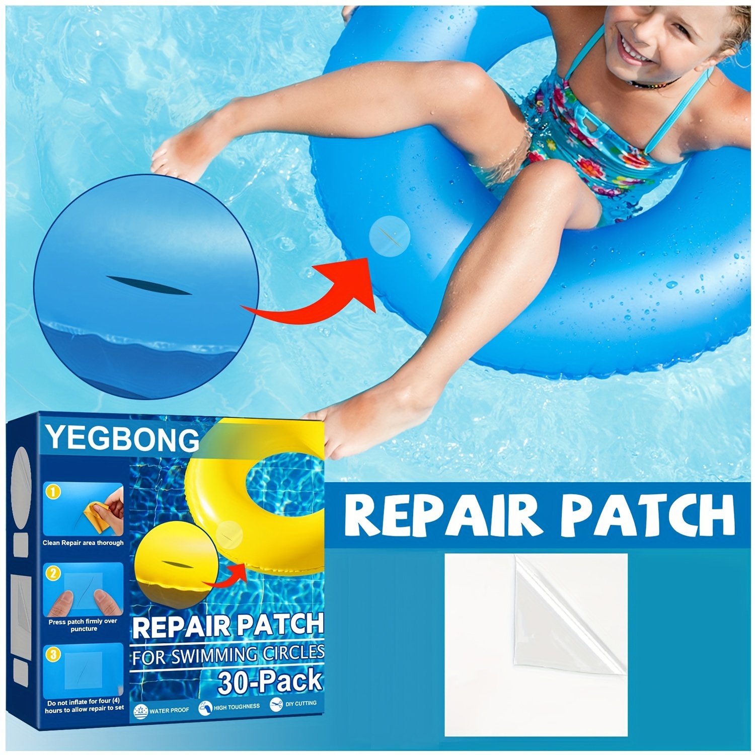 Repair Kit For Inflatable Boat Waterproof Repair Patches - Temu