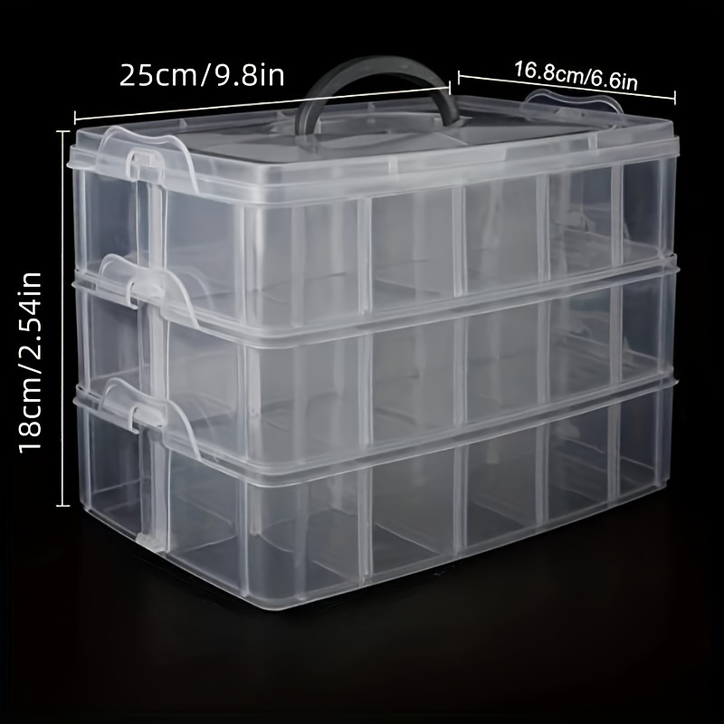 Small 3 layer Storage Box Plastic Stacking Multifunctional - Temu