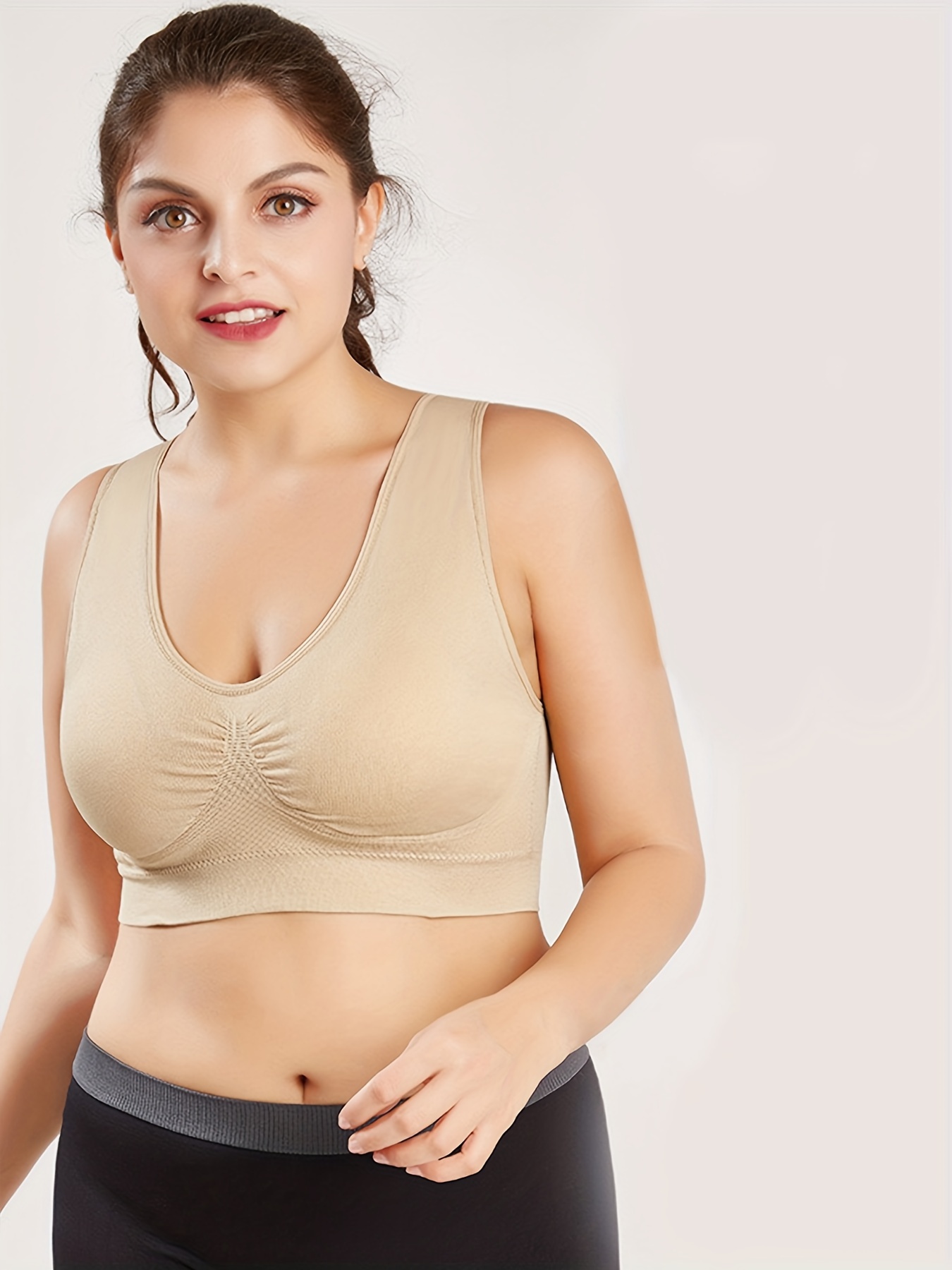 Womens Bras for Womens Plus Size Push Up Sports Bras for Womens Beige at   Women's Clothing store