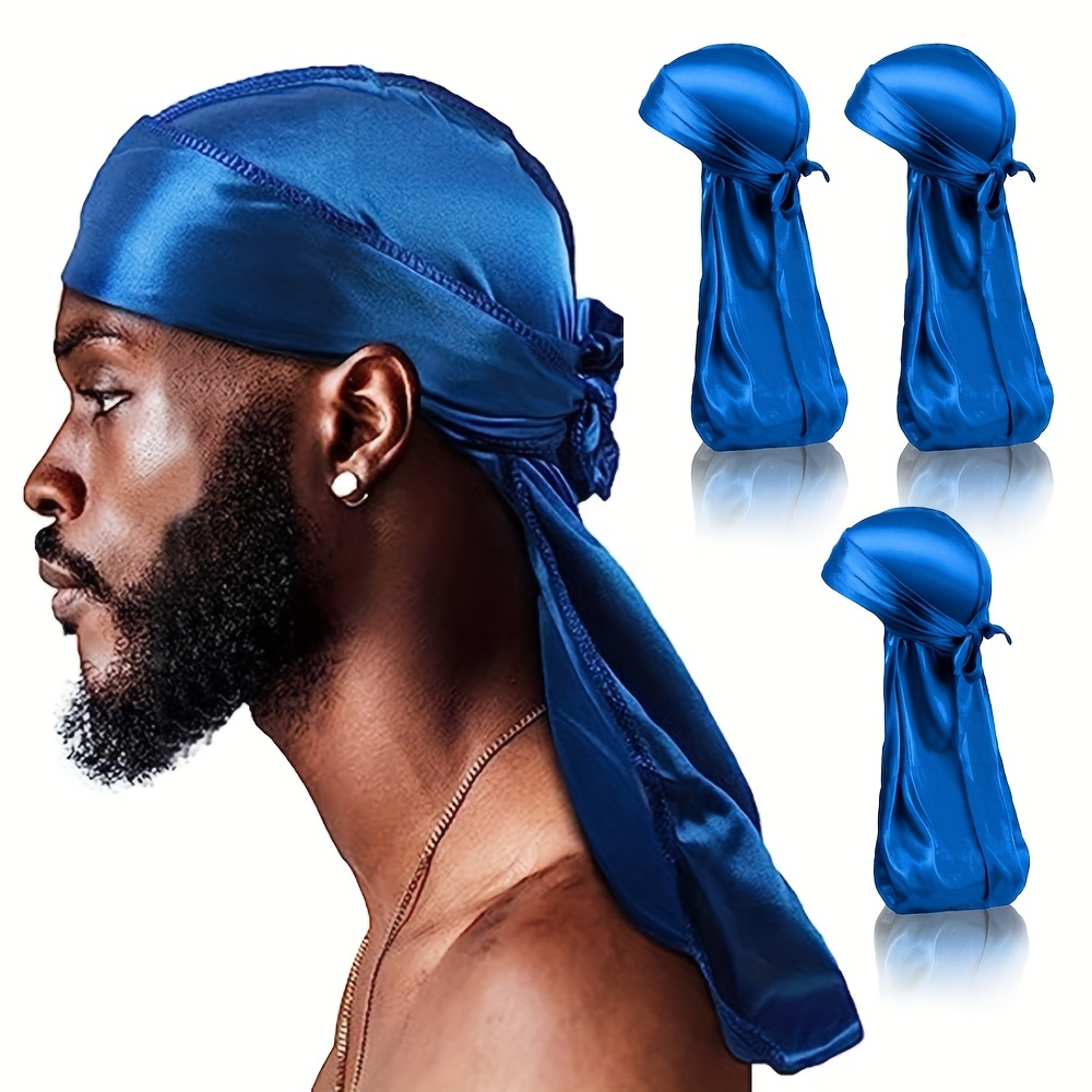 Silk Durag For Men Bandana Silky Du Rag Doo Rag - Temu