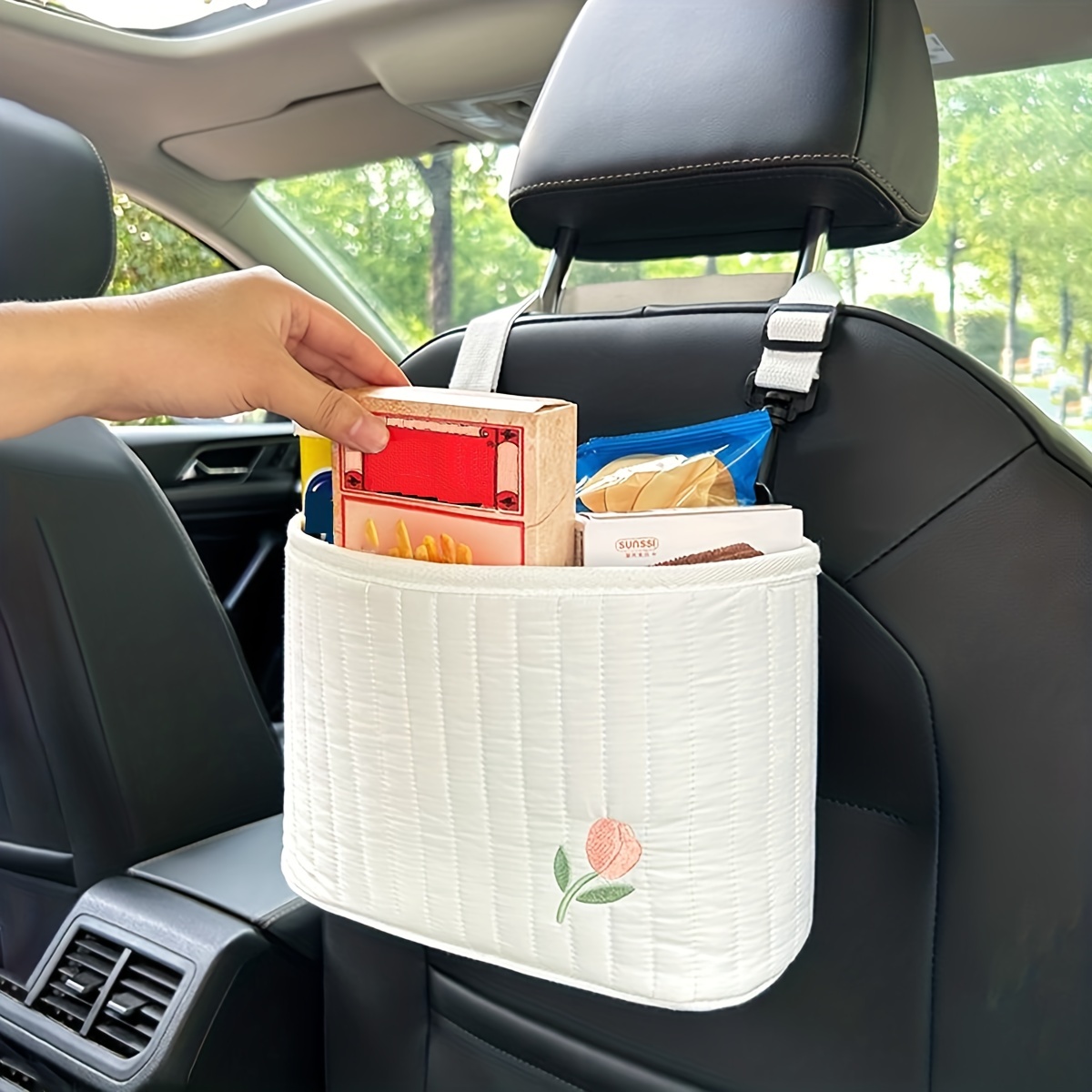 1pc Multifunctional Car Chair Back Storage Bag, Seat Side Hanging Bag, Car  Side Back Storage Box,temu