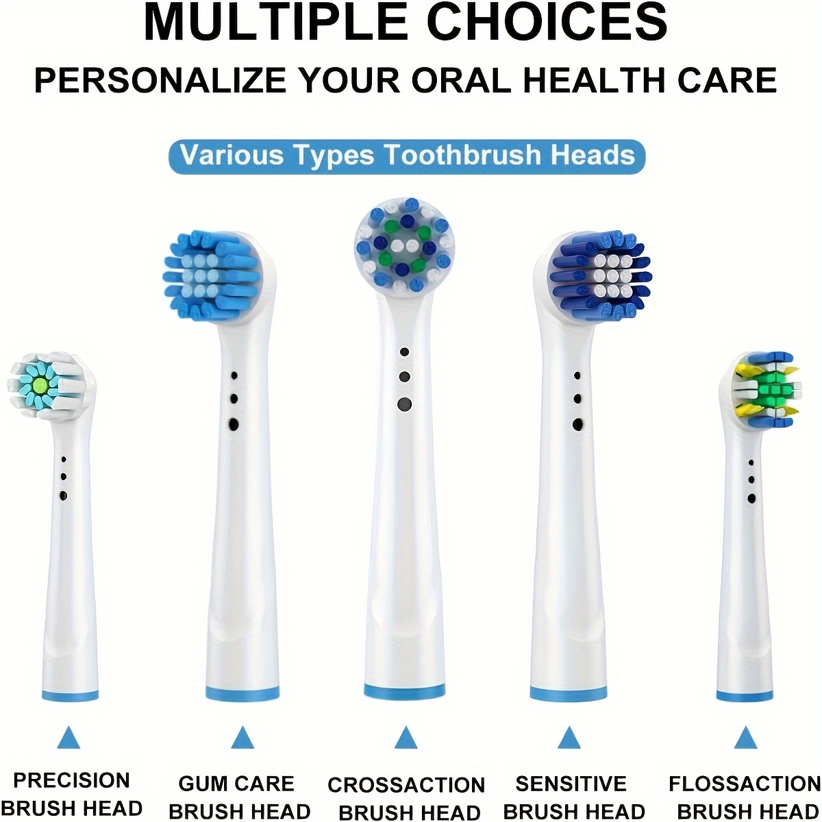 Compatible Replacement Toothbrush Heads, 4pcs Set