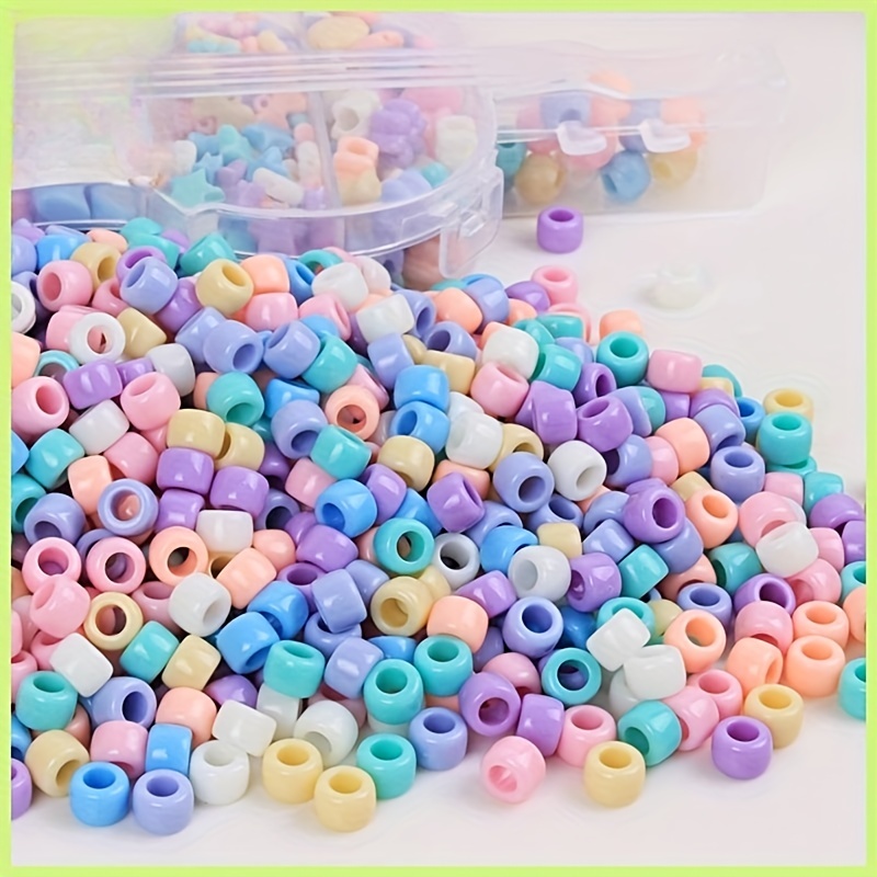 Mix Heart Spacer Beads Candy Color Acrylic Heart Beads - Temu