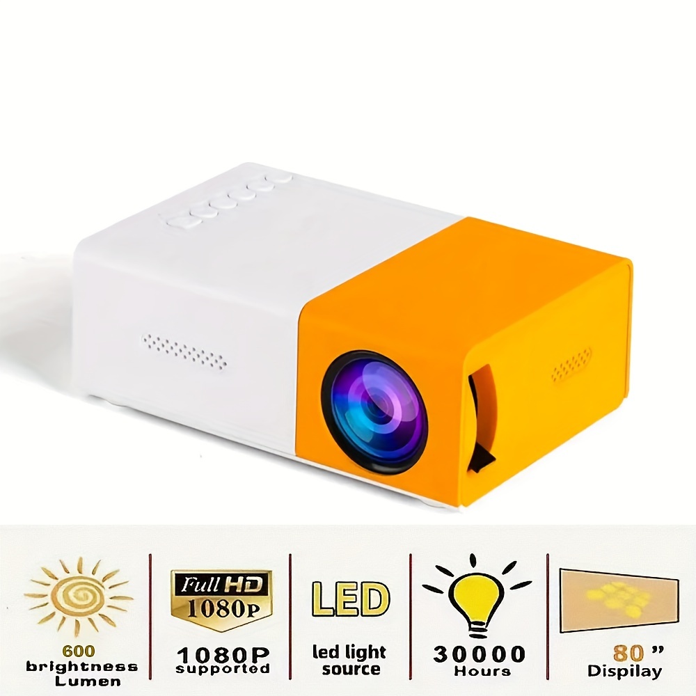 Portable Mini Projector, 1080p Video Phone Projector, Smart Home