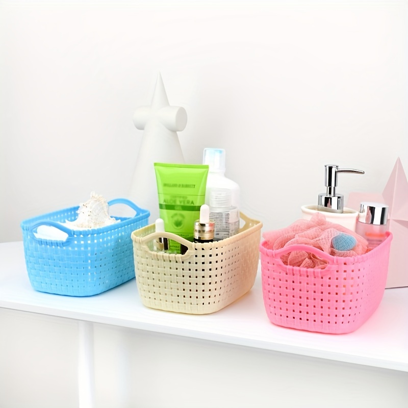 Portable Storage Box With Handles, Minimalist Storage Basket For Cosmetic,  Stationary, Toiletry, Medicine And Sundries, Household Multi-functional Storage  Organizer - Temu