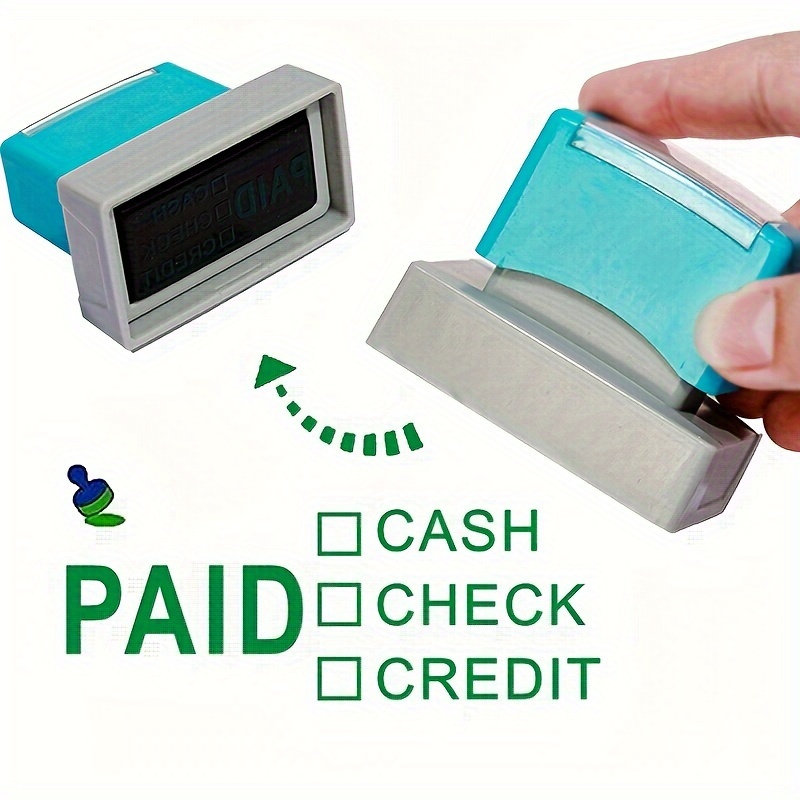 

1pc Paid (cash Check Credit)stamp Payment Options: Cash Check Credit Card