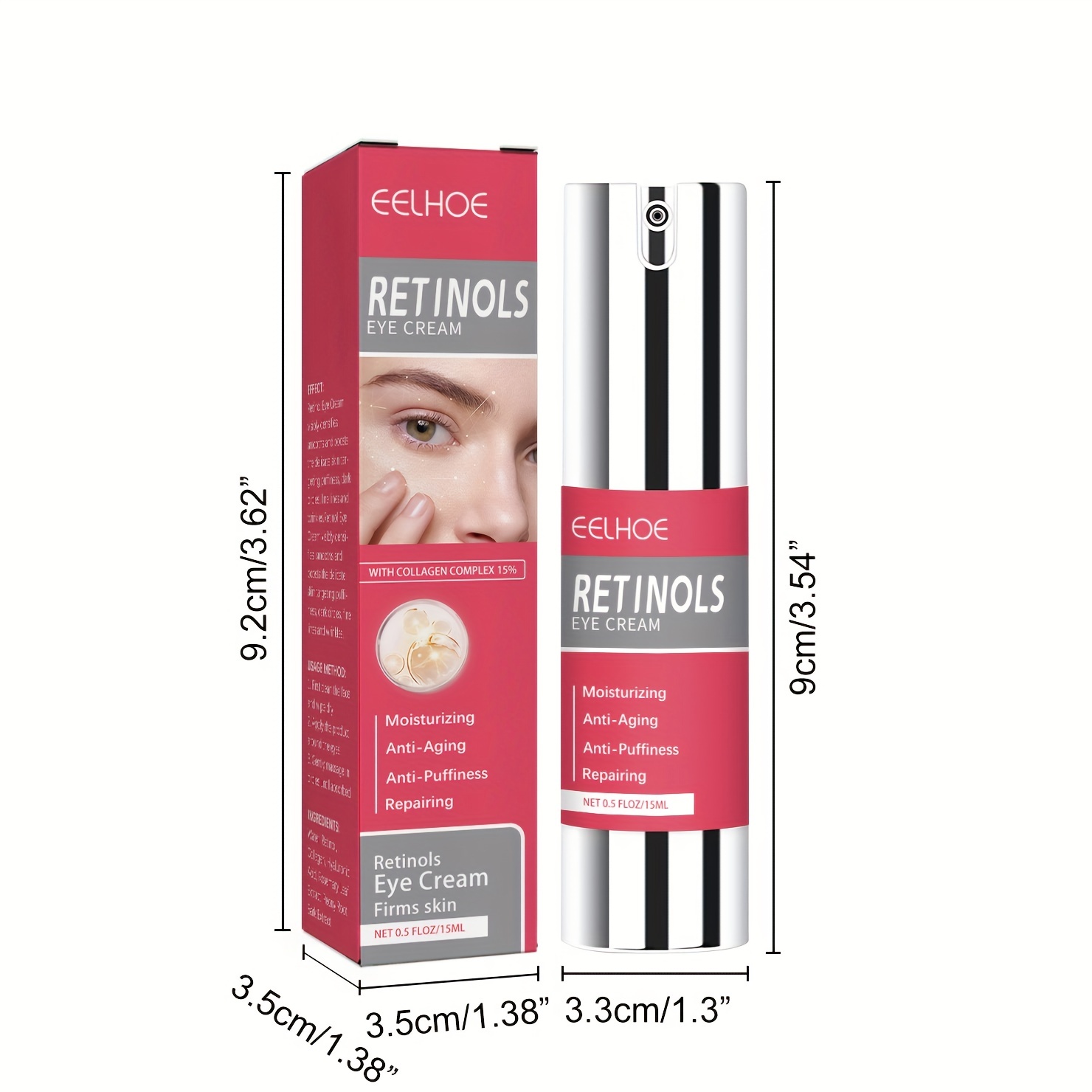Retinol Eye Cream Moisturizing Care for Fine Lines Dark Circles
