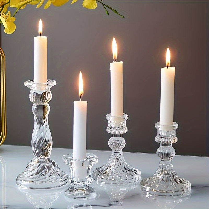 3 pezzi Set portacandele in vetro per la decorazione di nozze candelabri da  tavolo moderni portacandele