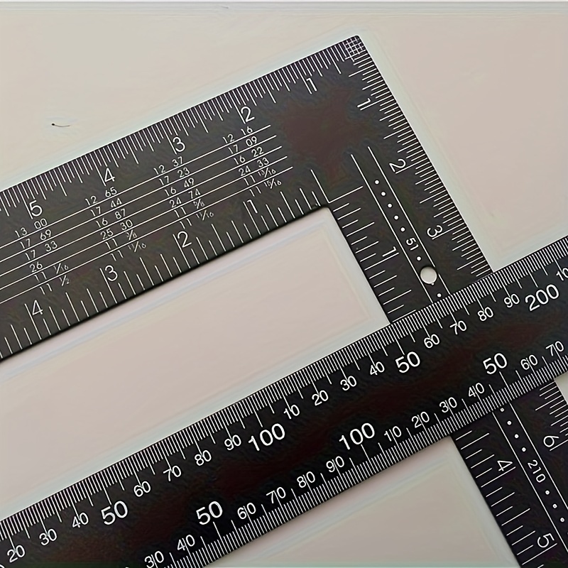 Régua De Ângulo De 90 Graus De 1 Peça, Uma Régua De Ângulo Reto Em Forma De  L, Uma Régua Reta De Corte E Costura E Uma Régua De Desenho Em Escala