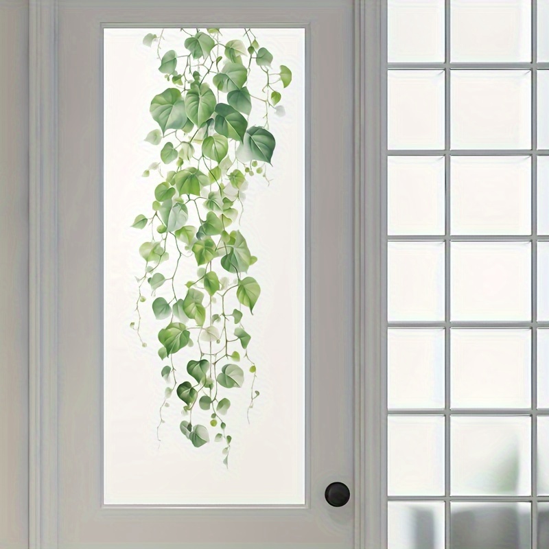 

Green Leaf Wall Sticker, Green Plants Nature Rattan Wall Decals For Door Decor Hang Vine Leaves Wall Decal For Bedroom Kitchen Classroom Offices Home Decor