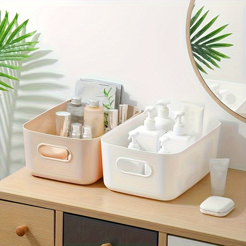 1pc Sundries Storage Box, Desktop Plastic Box, Bathroom Cosmetic
