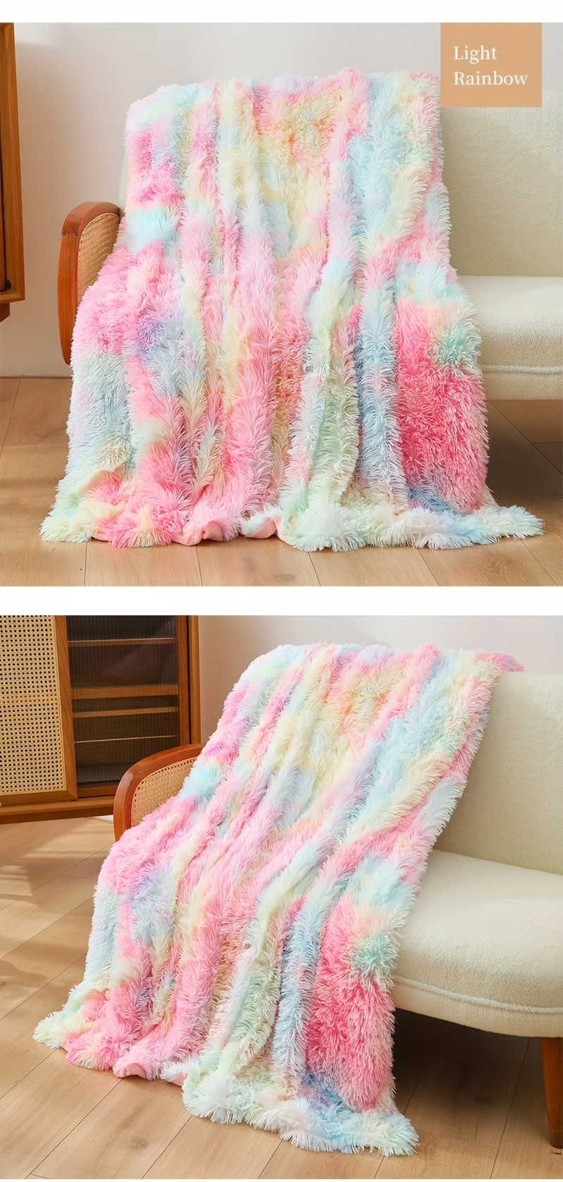 cozy boho chic plush throw blanket soft warm and reversible for     couch bed office and outdoor use ideal gift decor air conditioning nap casual details 1