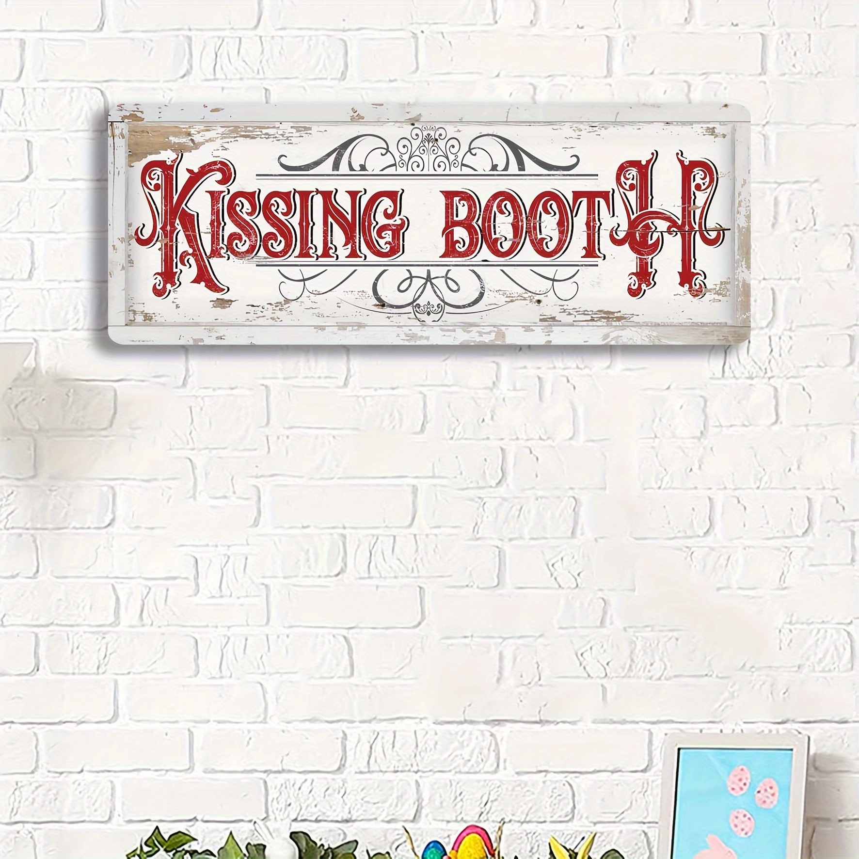 Valentines Decorations, Valentine Kissing Booth Wood Sign, Valentines Day  Sign, Valentines Day Wall Decor, Vintage Style Valentine Signs